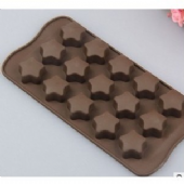 15孔 五角星 星星 巧克力模具 矽膠冰格模具 立體翻糖果烘焙蛋糕模