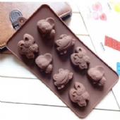 8孔蜜蜂 蝴蝶 青蛙 DIY手工皂巧克力模具 巧克力模 矽膠冰格模