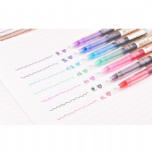 彩色好運筆 直液式走珠筆 0.5mm 速乾中性筆 筆記用筆 手繪筆 手帳筆 重點記號筆 日記筆