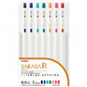 日本斑馬 SARASA R 限定色中性筆 0.4mm - 7色套組 JJS29-R1-7C 鋼珠筆