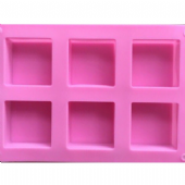 六孔 正方型 適合 手工皂模 模具 巧克力 母乳皂 餅乾模