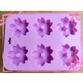 6孔　櫻花　矽膠皂模 冰磚模具 冰塊模具 巧克力模具 婚禮小物 手工皂模具 模具 櫻花模