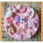 可愛BABY 翻糖模具/餅乾模具/蛋糕裝飾/手工皂模 皂中皂可用